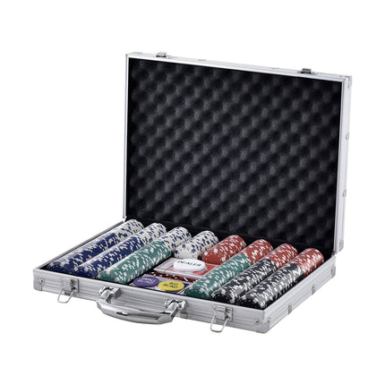 Poker Chip Set, 500 Pieces, 11.5g, Aluminum Case
