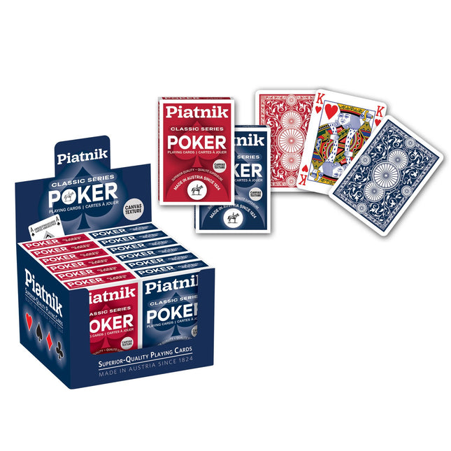 Pokerové hrací karty, standardní velikost, odolná plastová vrstva