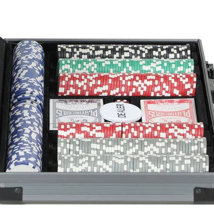 Pokerová sada se 400 žetony, hrací podložkou a hliníkovým kufříkem