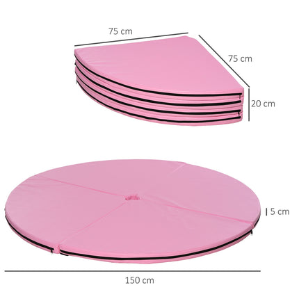 Podložka na pole dance, tloušťka 5cm, průměr 150cm, růžová