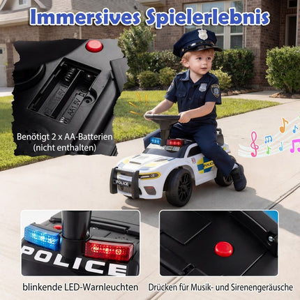 Policejní jezdítko pro batolata se světly a zvukem