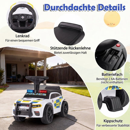 Policejní jezdítko pro batolata se světly a zvukem