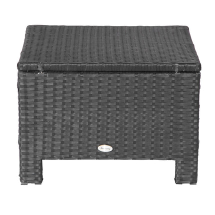 Balkonová stolička z polyratanu s polstrem, černá/krémová, 50cm