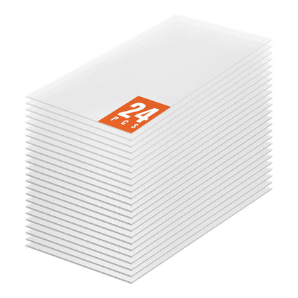 Polycarbonate Greenhouse Panels 24-Pack, 2x4 Ft, 0.16 In