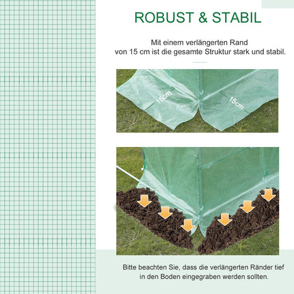 Zahradní fólie z polyetylenu 6x3x2m s 12 okny