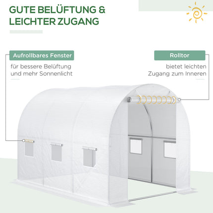 Polyetylenová fólie na skleník 3x2x2m, náhradní, 6 oken