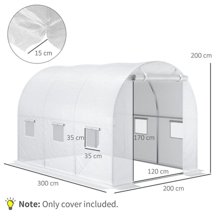 Polyetylenová fólie na skleník 3x2x2m, náhradní, 6 oken