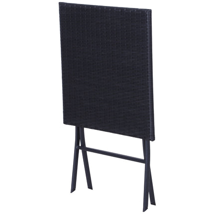 Černý ratanový bistro set pro 2 - zahradní nábytek z polyratanu