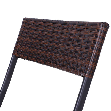 Hnědý bistro set z polyratanu pro 2 – zahradní nábytek