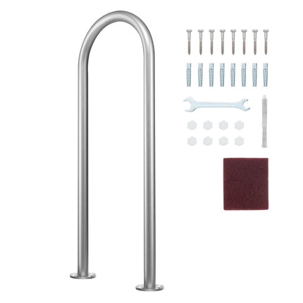 Pool Handrail 36 x 13 in, Aluminum Base Plate, Rustproof