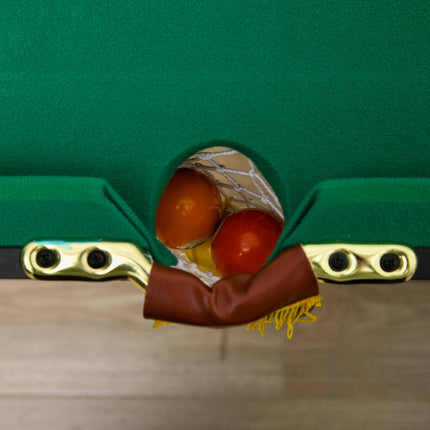 Folding 4.6ft Green Pool Table Set for Adults and Youth