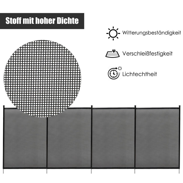 Zwembadomheining, kinderbeveiligingshek, beschermhek, zwembadomheining, vijveromheining 366 x 122 cm