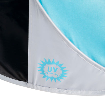 Pop-up plážový stan, tyrkysovo-šedý, UV ochrana