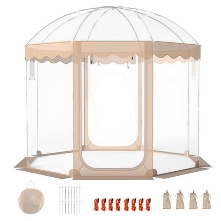 Pop-up bublinový stan 10x10 Ft, pro 8-10 osob, průhledné PVC