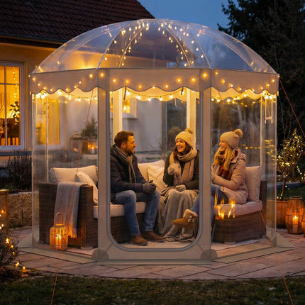 Pop-up bublinový stan 10x10 Ft, pro 8-10 osob, průhledné PVC