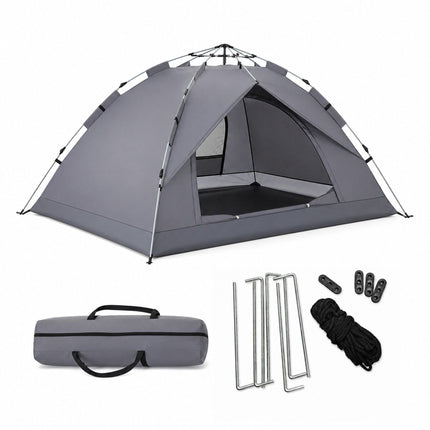Pop-up kempingový stan pro 3–4 osoby, UV ochrana