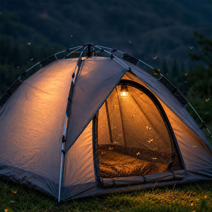 Pop-up kempingový stan pro 3–4 osoby, UV ochrana