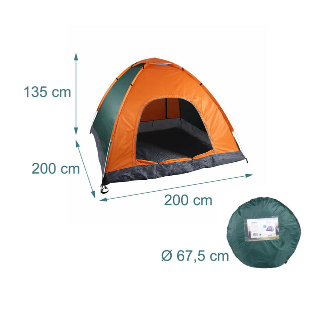 Pop-Up Camping Tent for 3 People, Waterproof & UV-Resistant