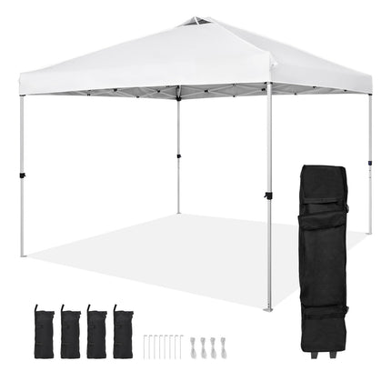 Pop-Up Canopy Tent 10x10 ft, Waterproof, Wheeled Bag