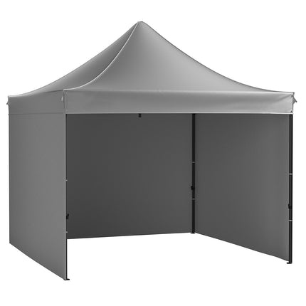Pop Up Canopy Tent 10x10 with Sidewalls, Waterproof, Dark Gray