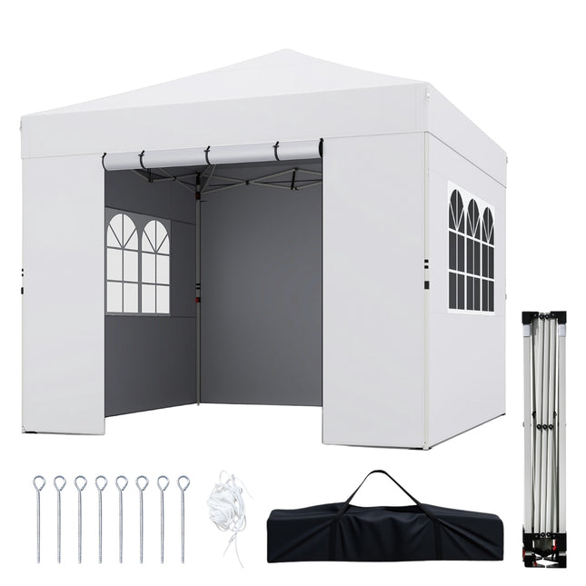 Opklapbare partytent 3 x 3 m, 4 zijwanden, waterdicht