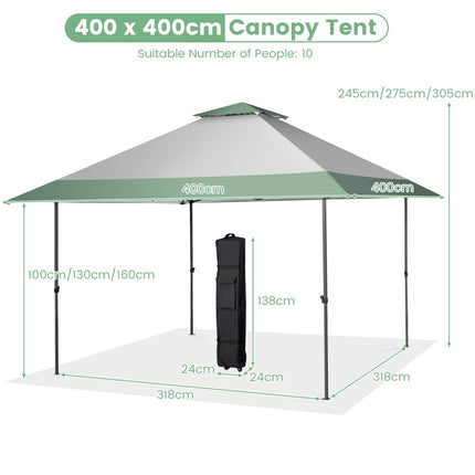 Pop-up party stan 4x4m, nastavitelná výška, taška na kolečkách