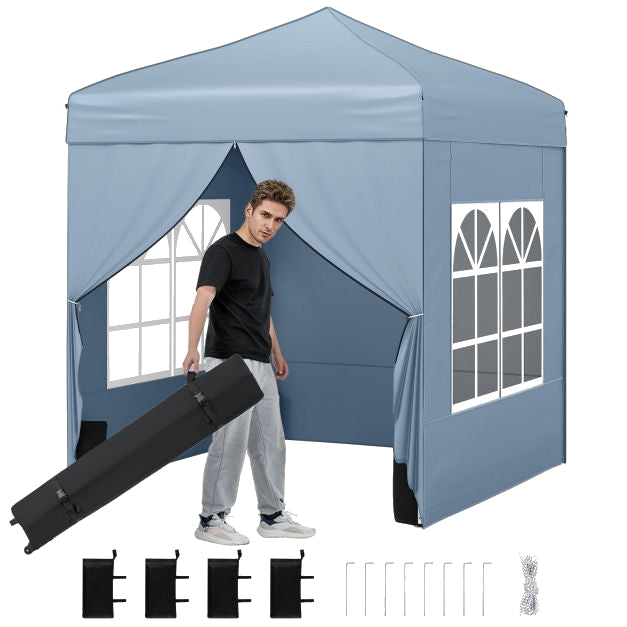 Pop-up party stan 6.5x6.5 ft, 4 boční stěny, taška na kolečkách