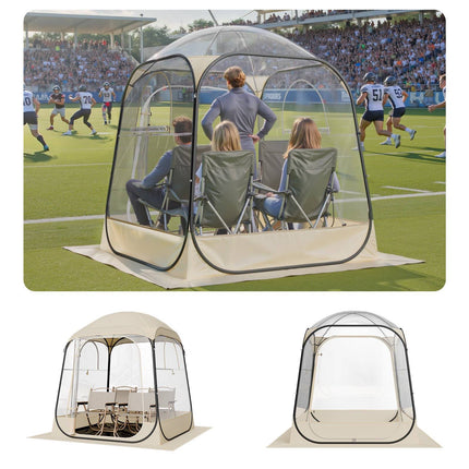 Pop-Up Clear Bubble Tent 1.6x1.6 m, Waterproof, 2-4 Person