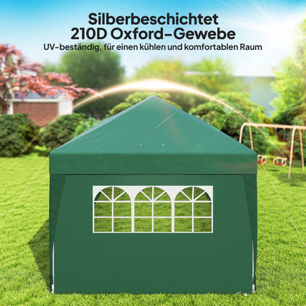 Pop-up zahradní pavilon s odnímatelnými stěnami, 590x295 cm