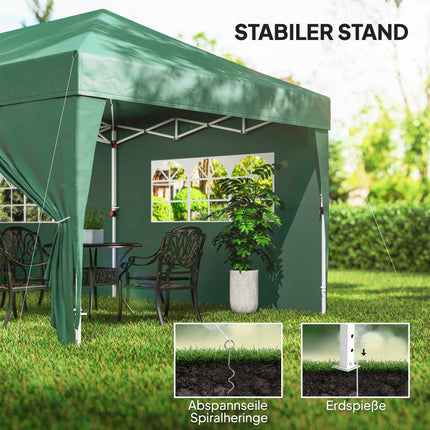 Pop-up zahradní pavilon s odnímatelnými stěnami, 590x295 cm