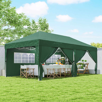 Pop-up zahradní pavilon s odnímatelnými stěnami, 590x295 cm