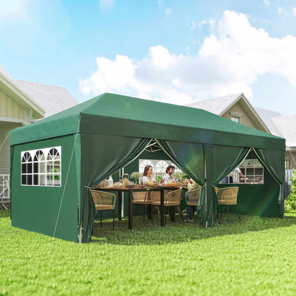 Pop-up zahradní pavilon s odnímatelnými stěnami, 590x295 cm