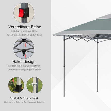 Pop-up altán 3.6x3.6M UV ochrana, skládací, zelený