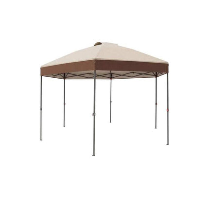 Pop-Up Gazebo 3.6 x 3.6 m with Adjustable Height, Metal Frame, Brown