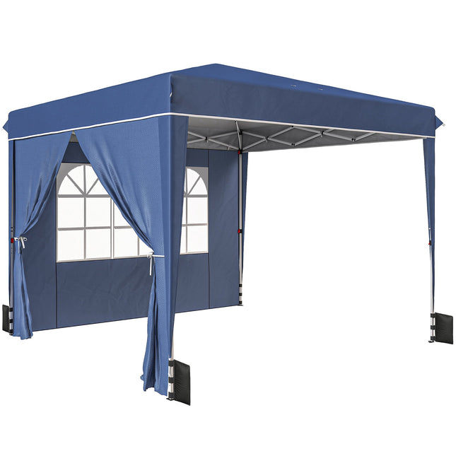 Pop-up altán 3x3m, voděodolný, nastavitelná výška, modrý
