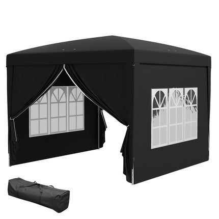 Pop-up altán 3x3m, voděodolný, UV 50+, černý