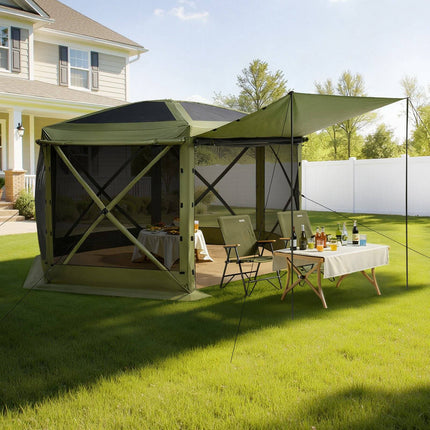 Pop-Up Gazebo Screen Tent 10x10 ft, Removable Top