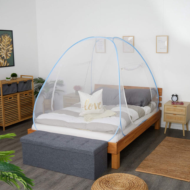 Pop-up stan s moskytiérou a podlážkou, snadné rozložení