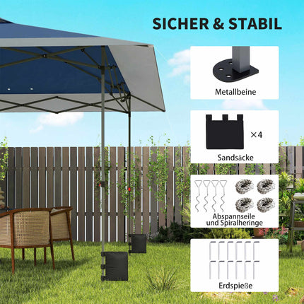 Pop-up pavilon 4x4m, voděodolný, UV 50+, snadné rozložení