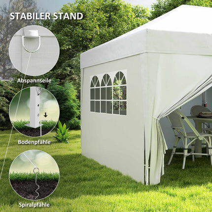 Pop-up pavilon 6x3m, UV ochrana, odnímatelné stěny