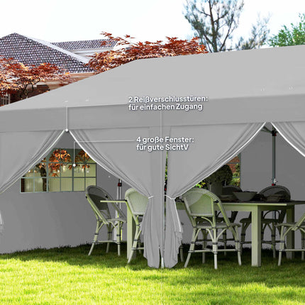 Pop-up pavilon 6x3m, UV ochrana, odnímatelné stěny