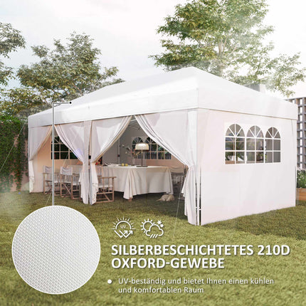 Pop-up pavilon 6x3m, UV ochrana, odnímatelné stěny