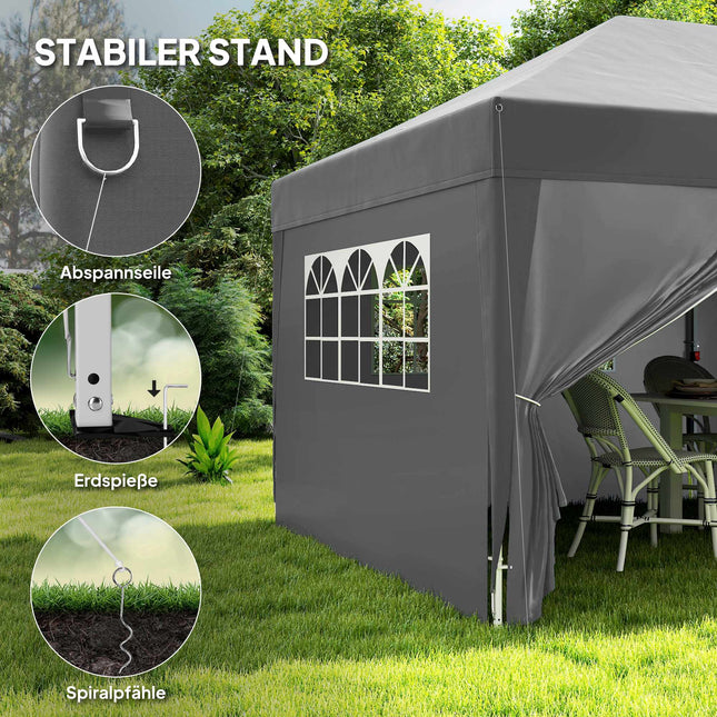 Pop-up pavilon 6x3m s odnímatelnými stěnami, UV ochrana