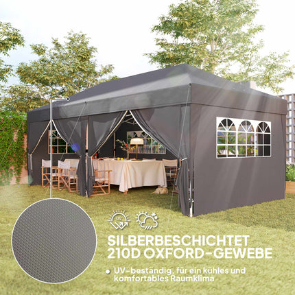 Pop-up pavilon 6x3m s odnímatelnými stěnami, UV ochrana