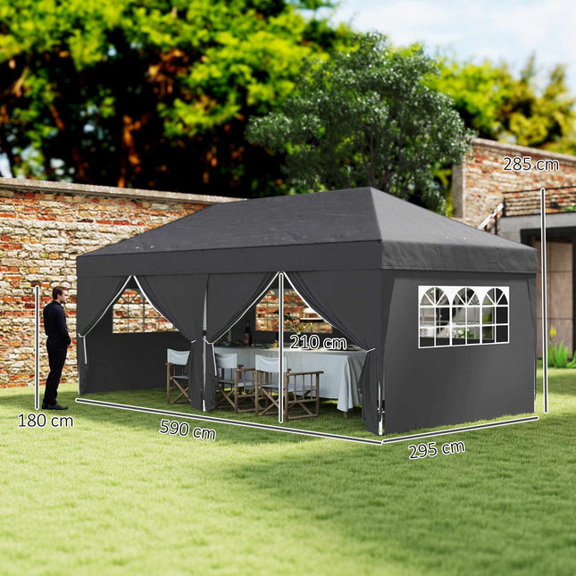 Pop-up pavilon 6x3m s odnímatelnými stěnami, UV ochrana