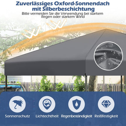 Pop-up pavilon s UV50+ ochranou, nastavitelná výška, šedý