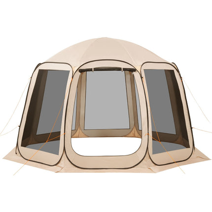 Pop-Up Screen House Tent, 10-12 Person, Beige, Carry Bag