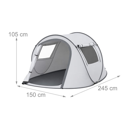 Pop-up tunelový stan pro 2-3 osoby, UV ochrana
