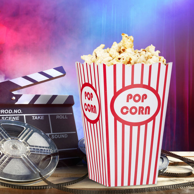 Popcorntüten, 100 Stück, wiederverwendbar im Kino-Stil