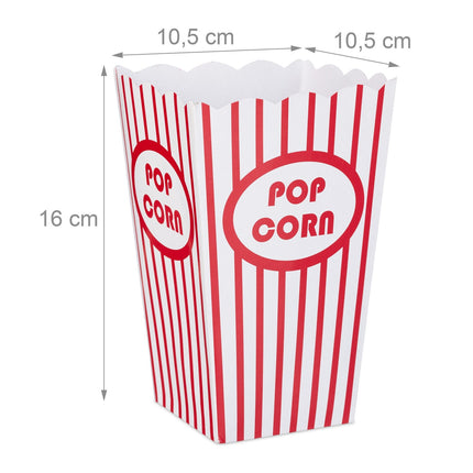 Popcorn Bags, Set of 100, Reusable Cinema Style
